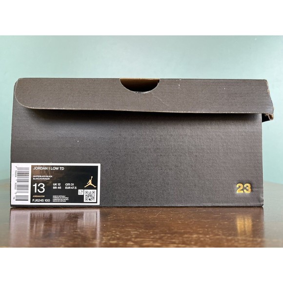 Jordan 1 Low TD "Panda" White/Black Football Cleats Men's Size 13 FJ6245-100 - Picture 11 of 11